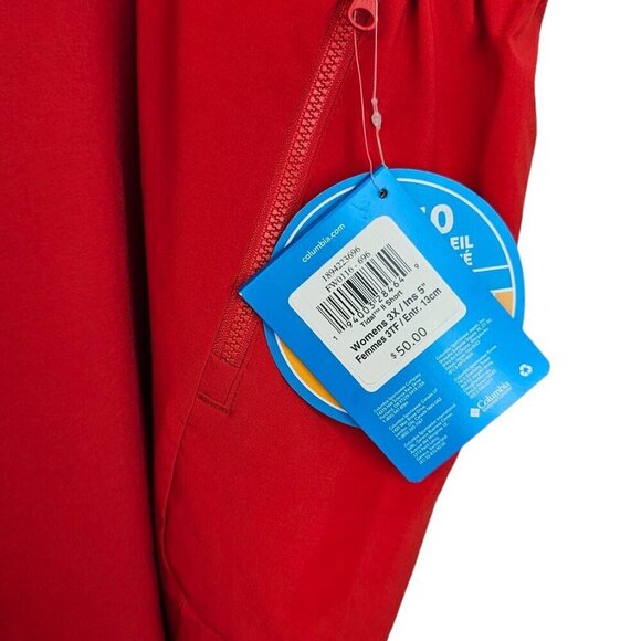 Columbia Womens Tidal Shorts Size  3X PFG Red NWT UPF 50 Plus Size - Picture 7 of 8